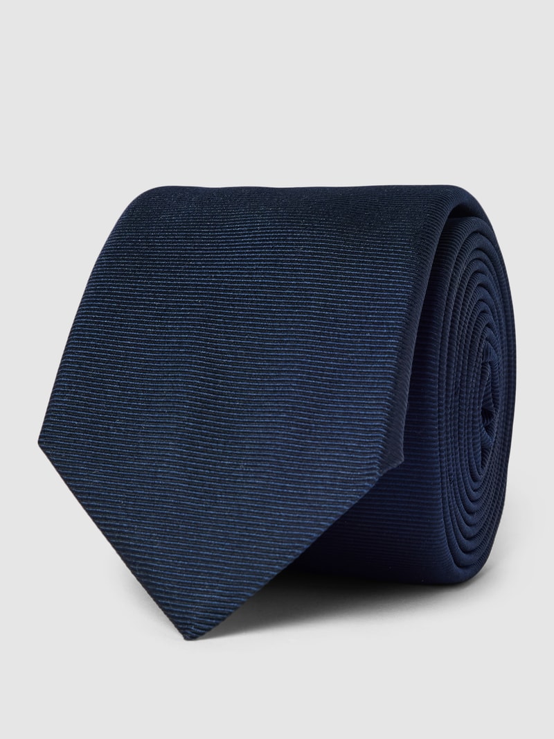 Seidenkrawatte mit Allover-Muster Modell 'Tie' (6 cm) in marineblau