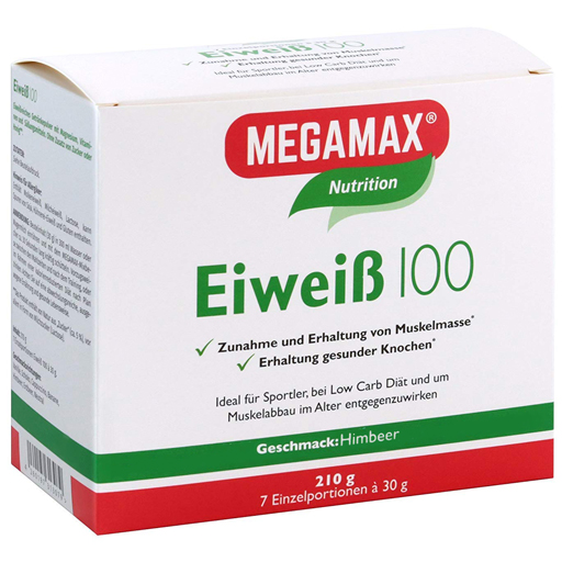EIWEISS 100 Himbeer Megamax Pulver  7X30 g  Pulver