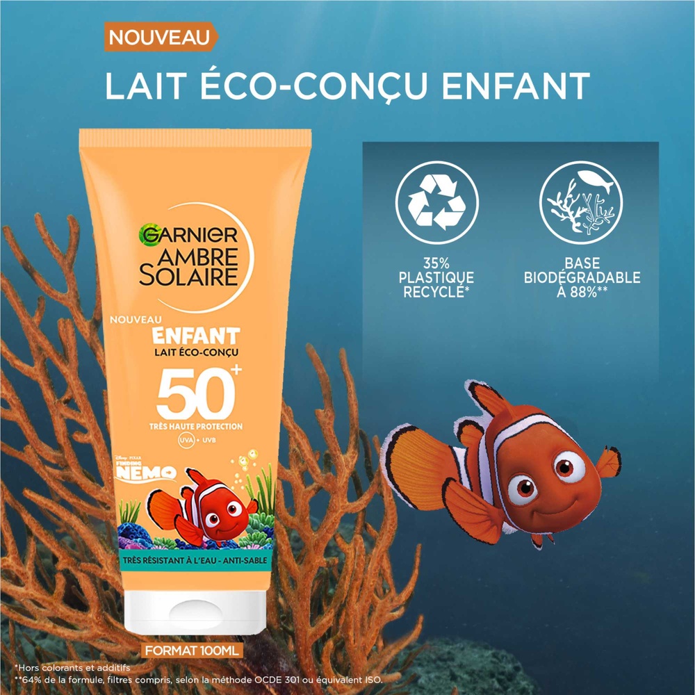 garnier Ambre Solaire Lait Eco-Conçu Disney Lait Protecteur Enfant Disney éco-conçuFPS 50+