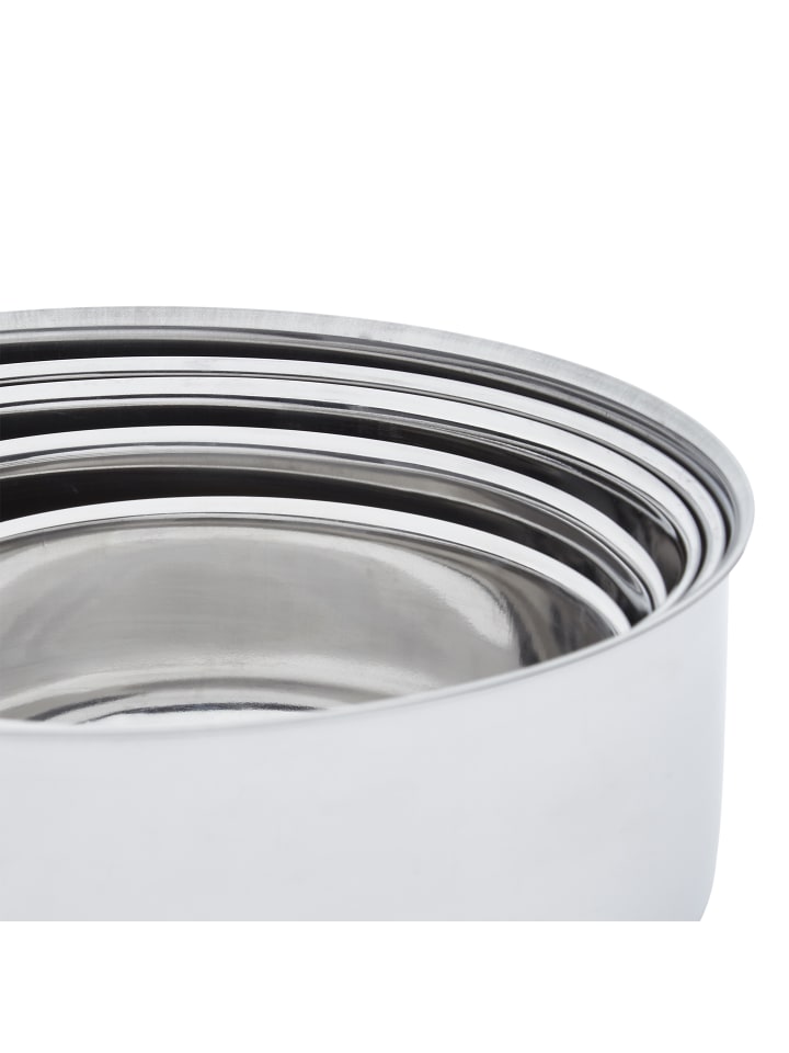 relaxdays 5-tlg. Schüssel Set in Silber günstig kaufen onesize