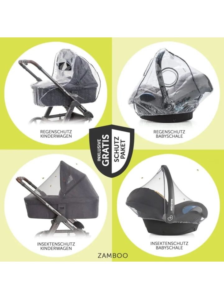 Hauck 4in1 Kinderwagen-Set Vision X Trio Set - inkl. i-Size in grau,silber günstig kaufen onesize