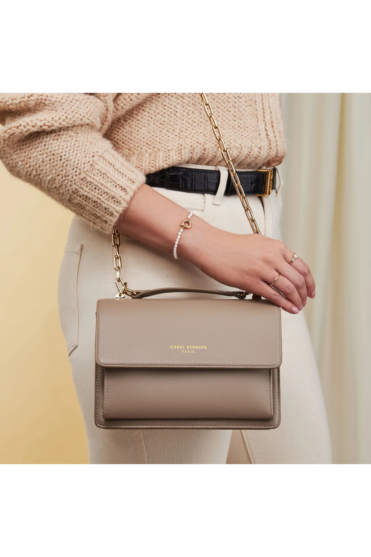 Isabel Bernard  Isabel Bernard Femme Forte Schultertasche,Umhängetasche taupe