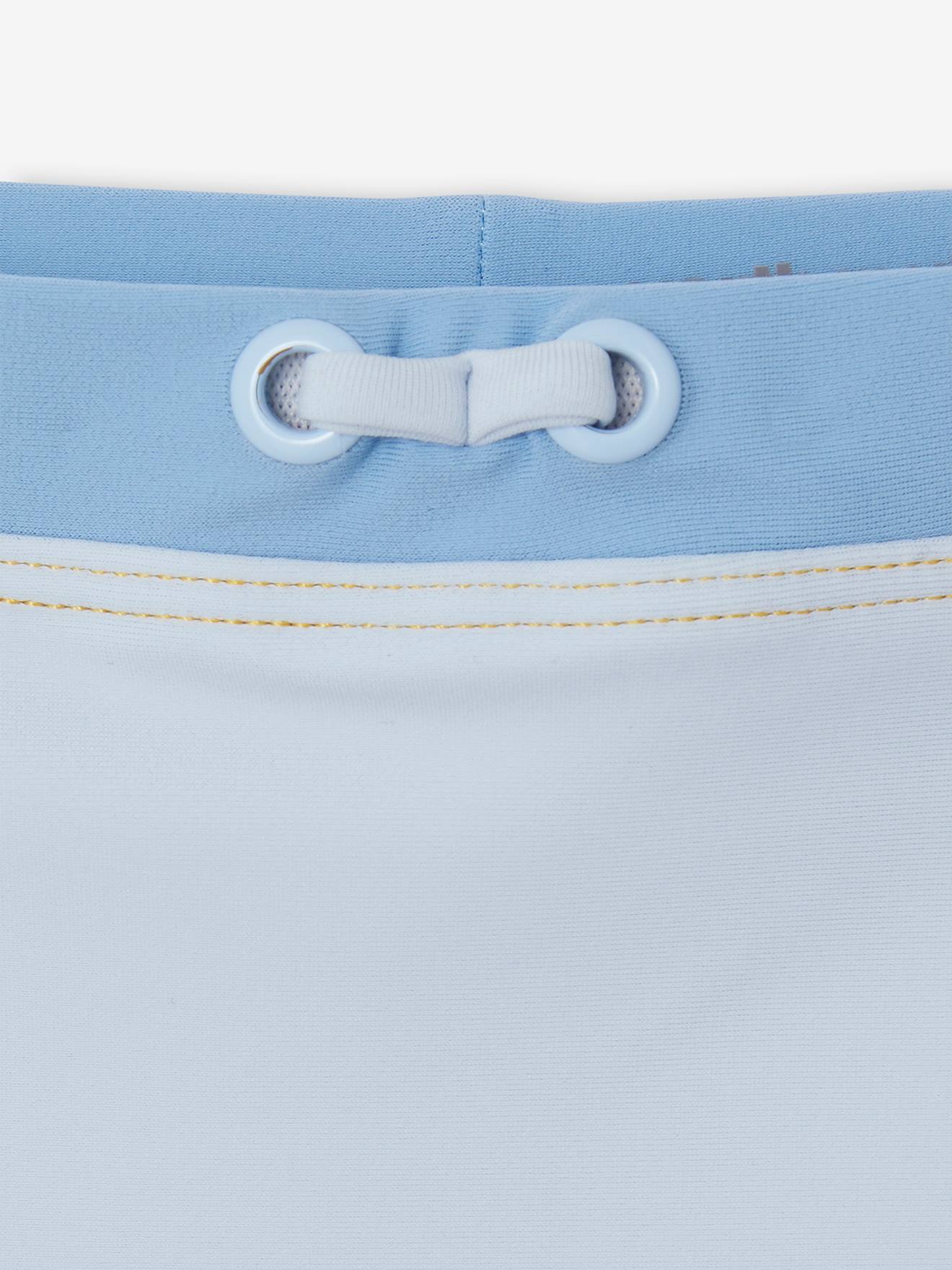 Vertbaudet Jungen Baby-Set mit UV-Schutz: Shirt, Badehose & Sonnenhut Oeko-Tex - aquamarine