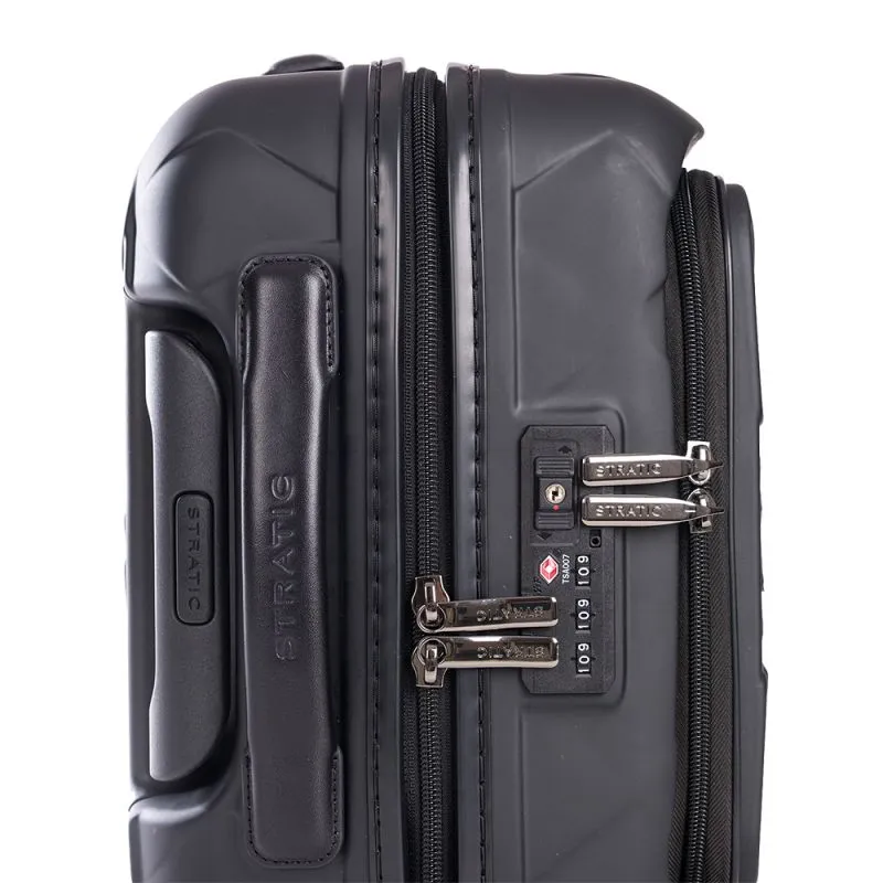 Stratic Leather&More - Hartschalen-Koffer S (mit Vortasche) - Matt Black