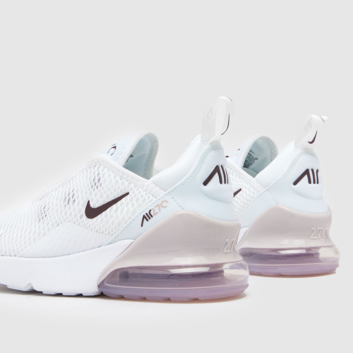Nike vita & vinröda Air Max 270 flickor junior träningsskor