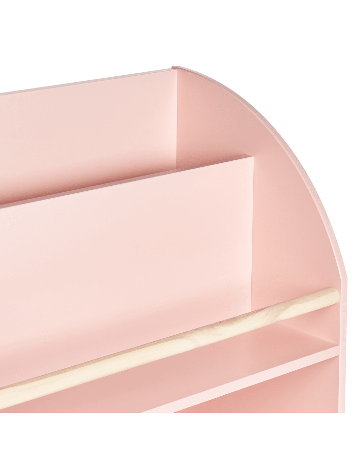 Beliani Bücherregal LILOET in Rosa/Heller Holzfarbton - (W) 60 x (H) 102 x (L) 30 cm günstig kaufen onesize