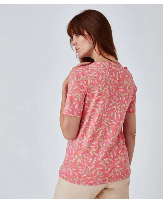 Tee-shirt volanté manches courtes