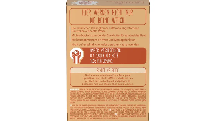 FOAMIE Festes Körper-Peeling More Than A Peeling mit Shea Butter & Aprikosenkernen 80 g