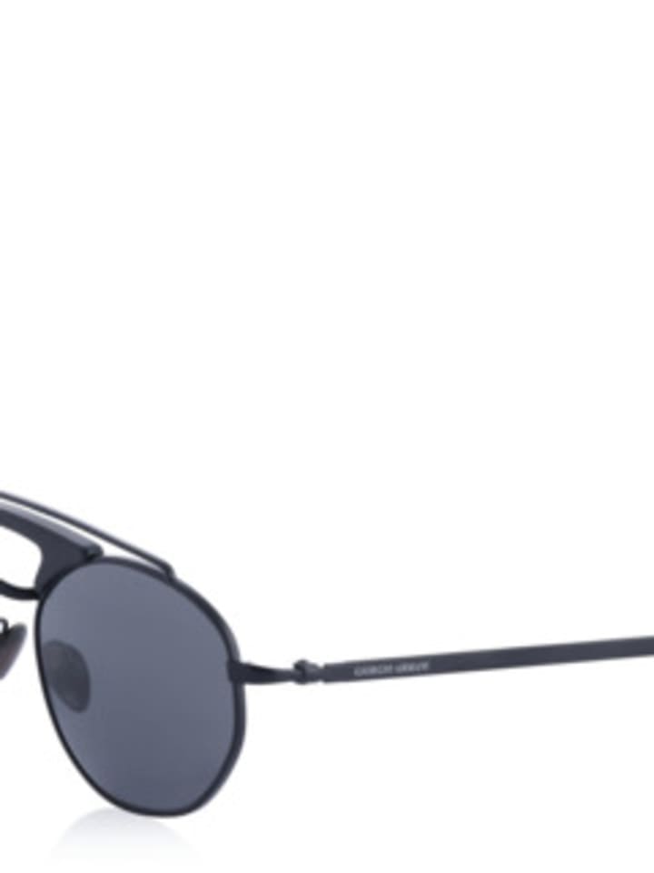 Giorgio Armani Runde Sonnenbrille für Herren in schwarz in schwarz günstig kaufen O