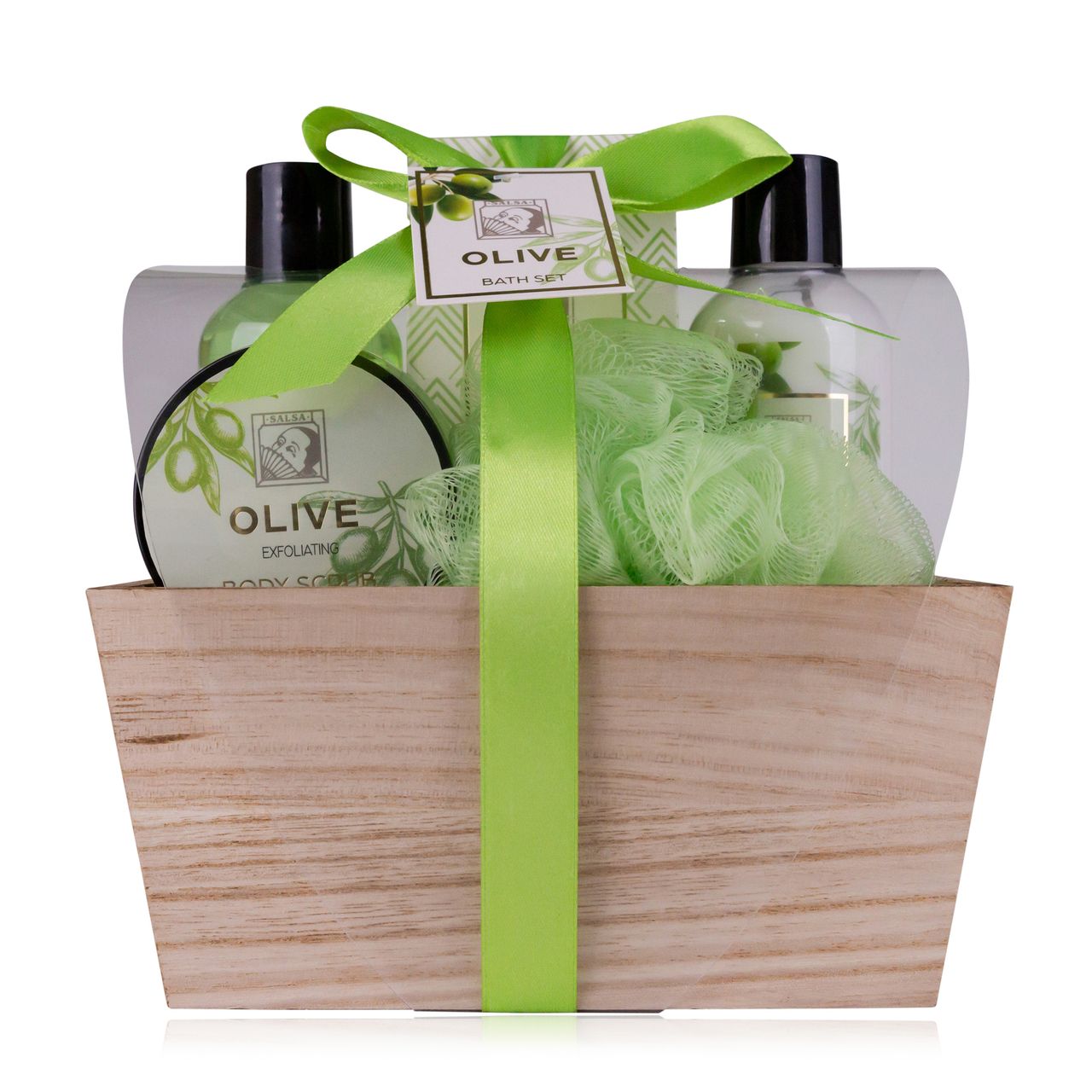 accentra Badeset OLIVE in Holzbox