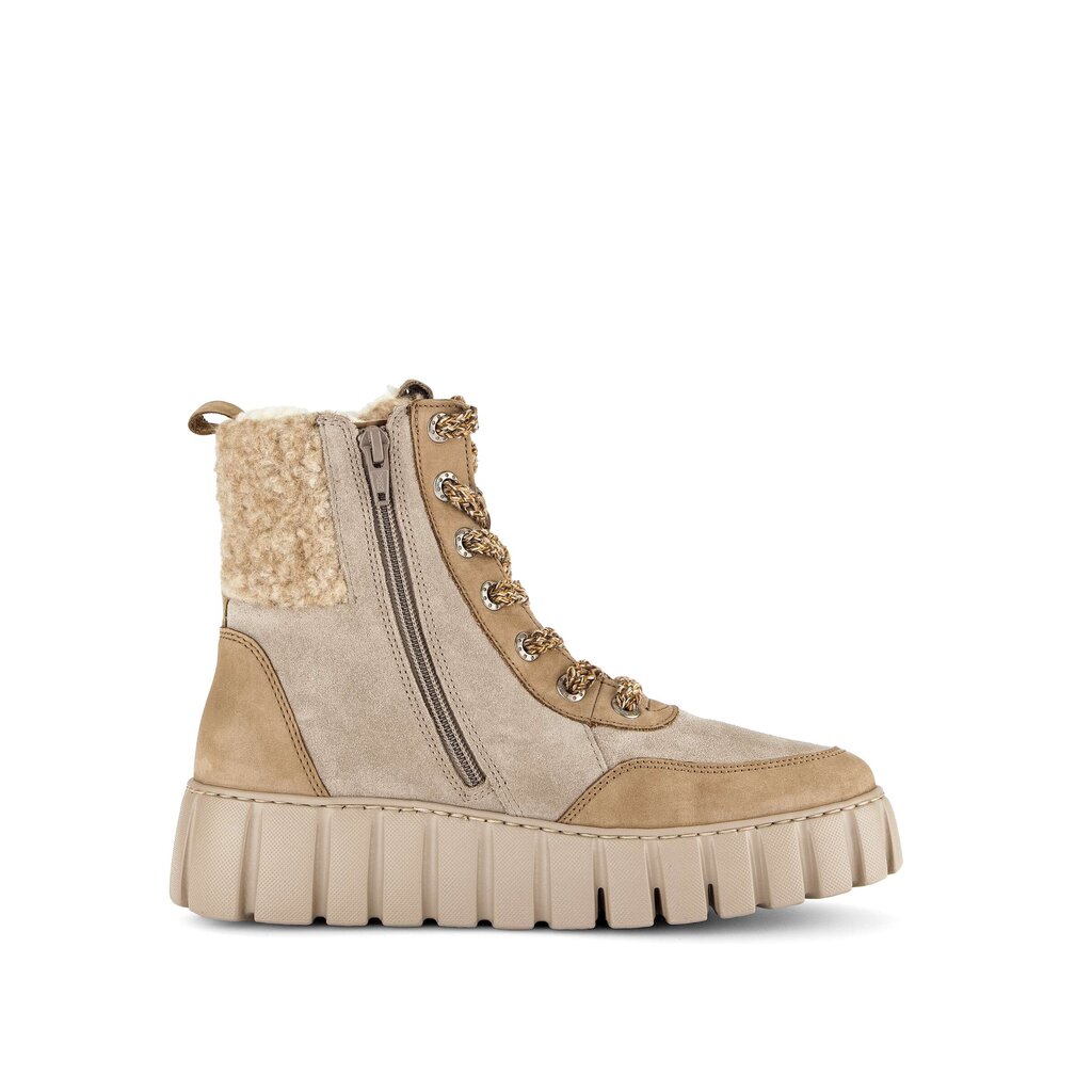 Gabor comfort Schnürstiefelette beige
