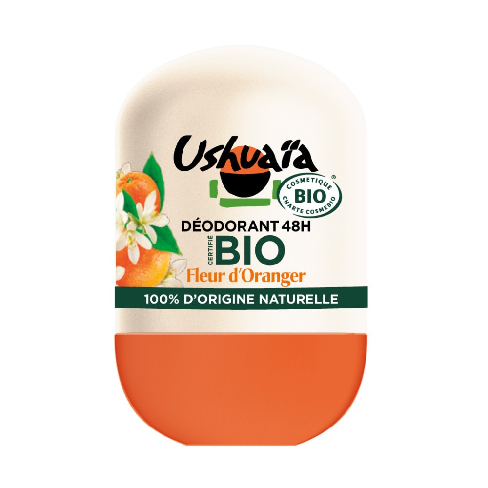 ushuaïa Ushuaia Bio Déodorant Bille 48h Certifié Bio à la Fleur d'Oranger