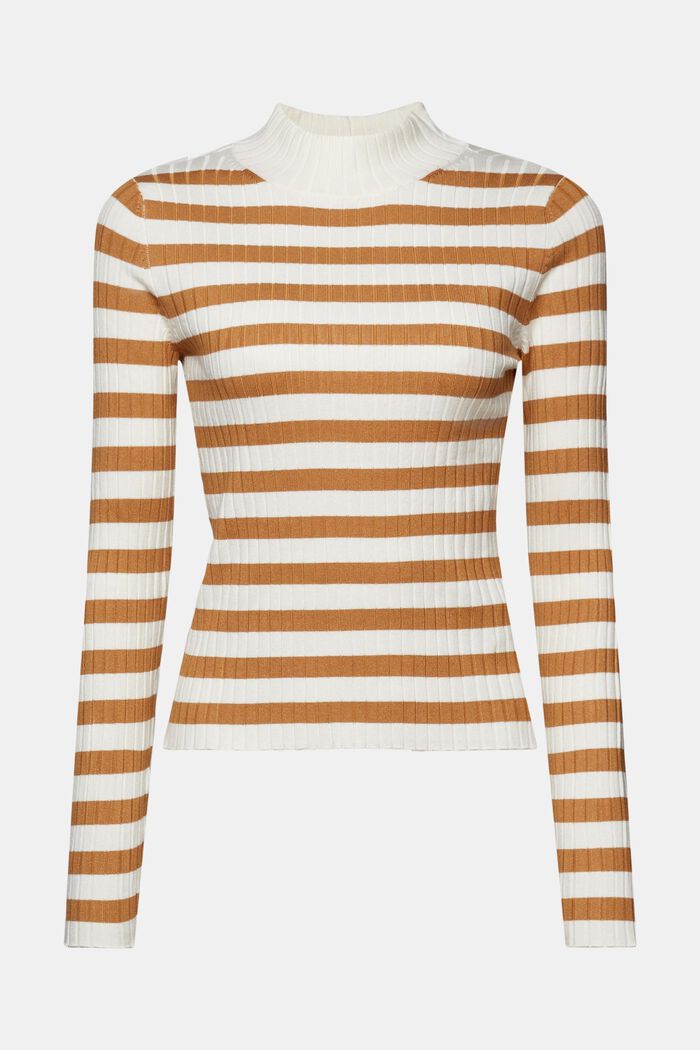 Gestreifter Rippstrickpullover