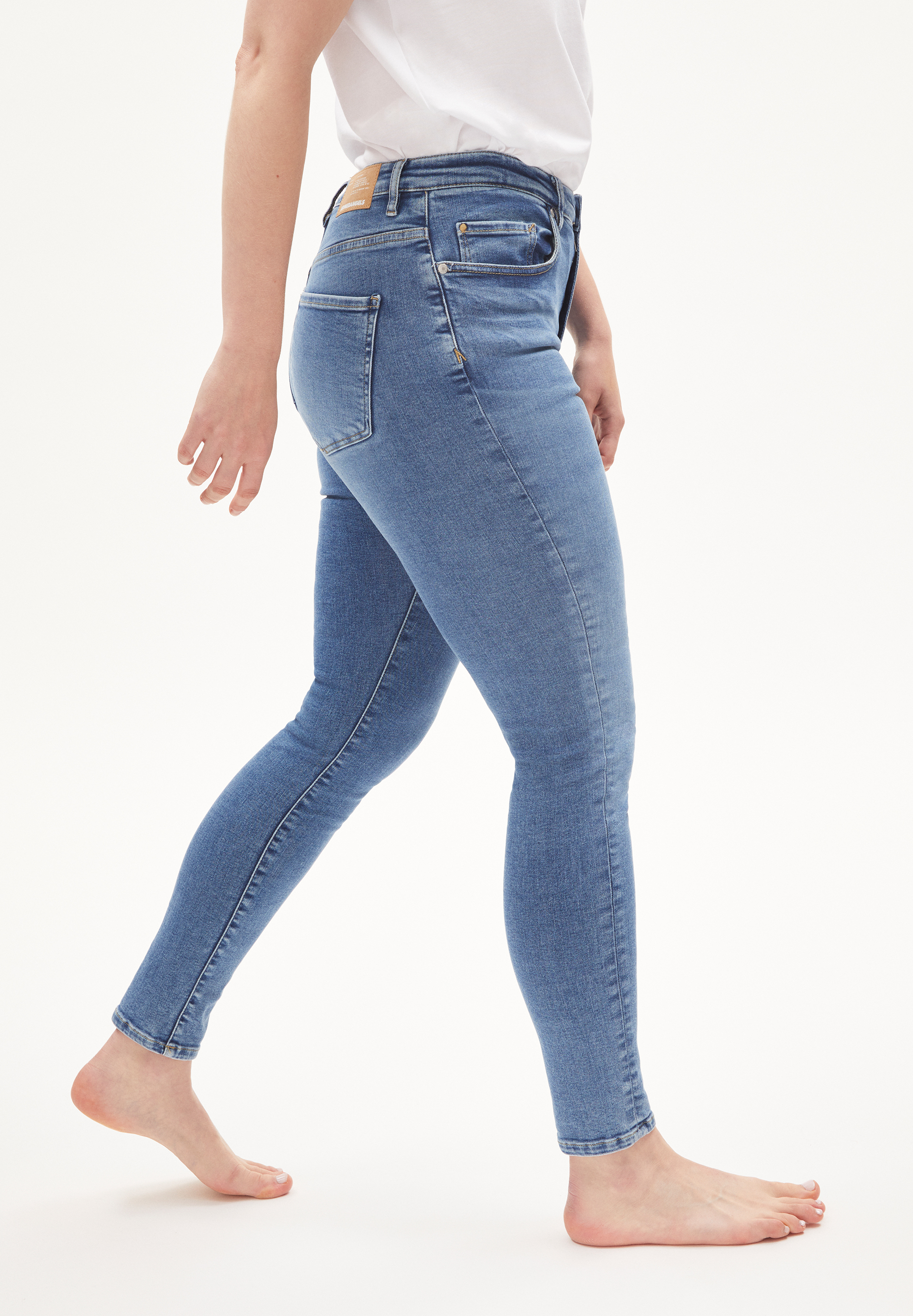 Skinny Leg High Waist aus Bio-Baumwoll Mix