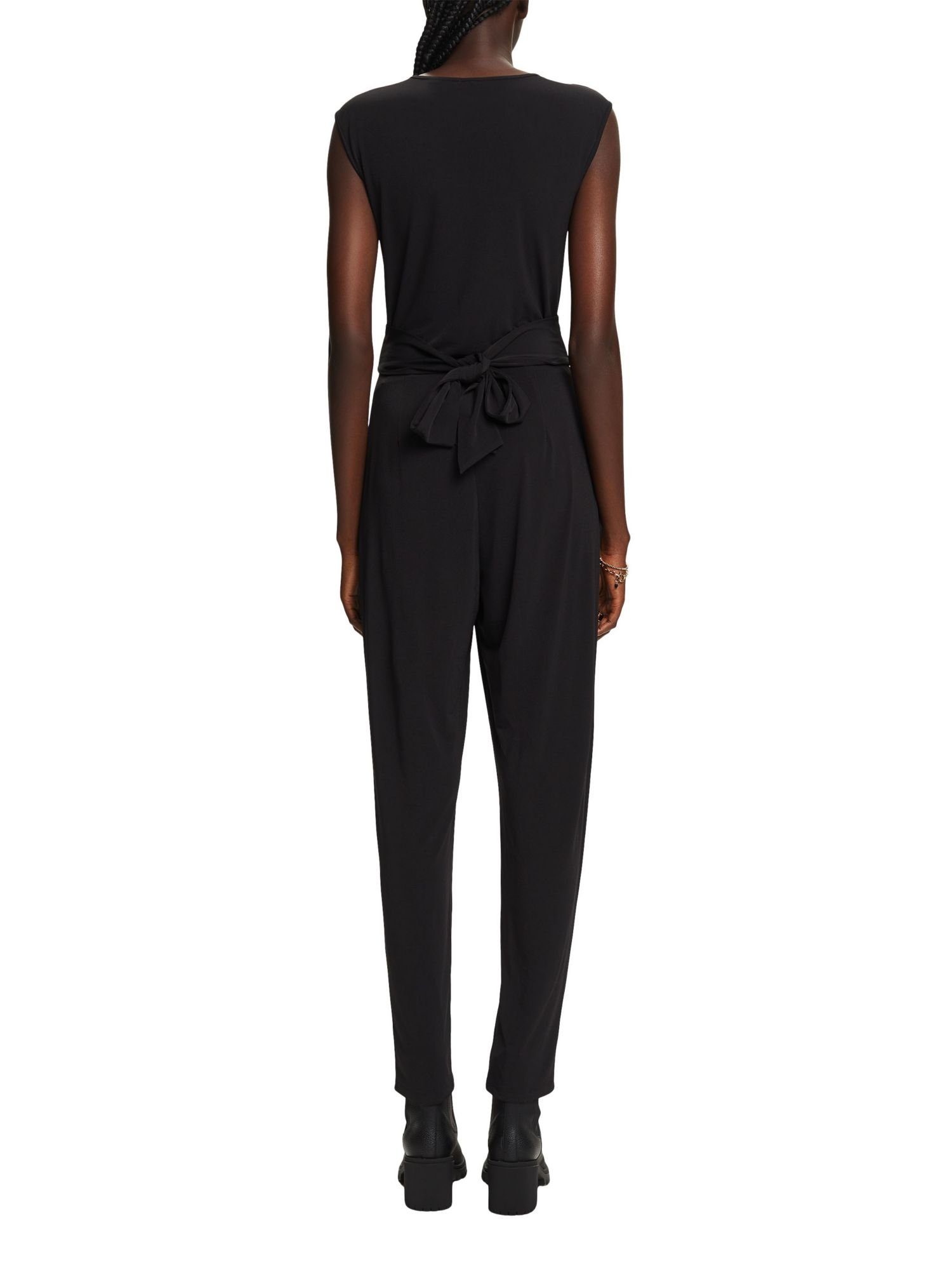 Esprit Collection Overall Jumpsuit mit Crossover-V-Ausschnitt