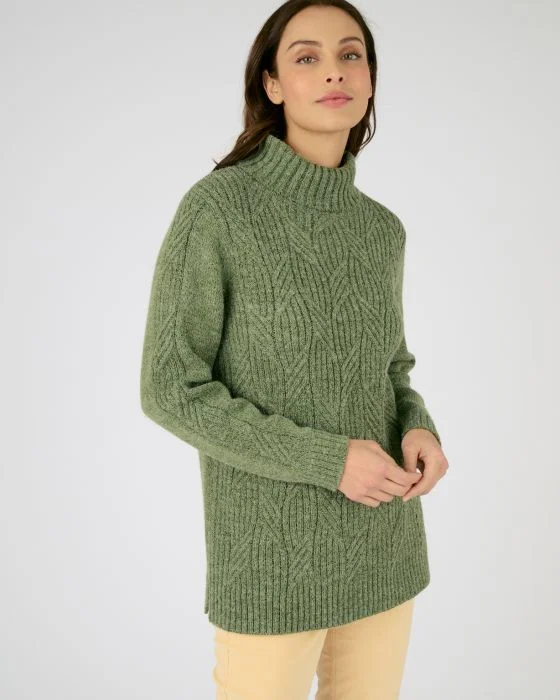 Pull col roulé maille chinée Thermolactyl