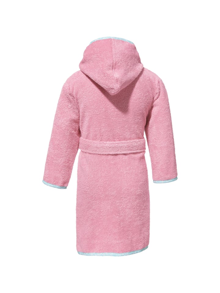 Erwin Müller Frottier Kinder-Bademantel mit Kapuze in rosa günstig kaufen