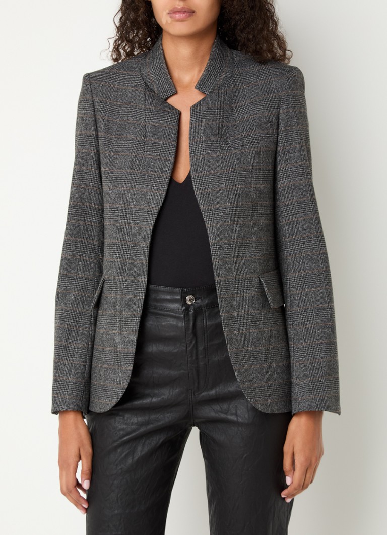 Zadig&Voltaire Very-bleiseri läpällisillä taskuilla ja ruutukuviolla