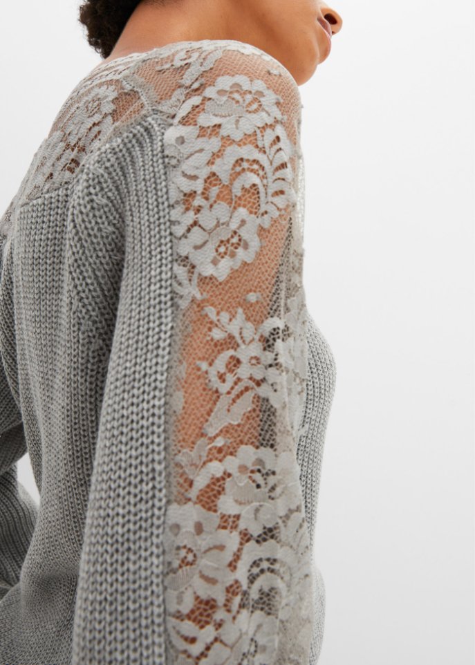 Pullover mit Spitze