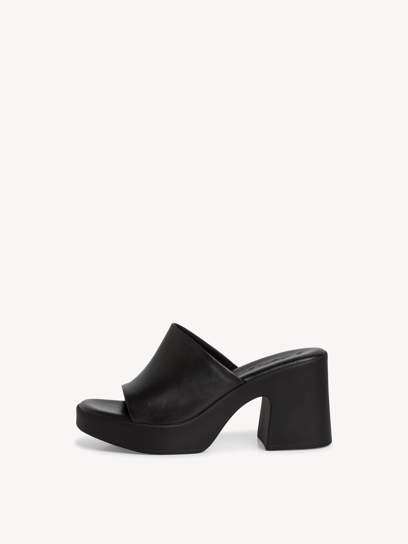 Mule en cuir - noir