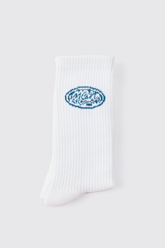 Socken mit Man-Logo