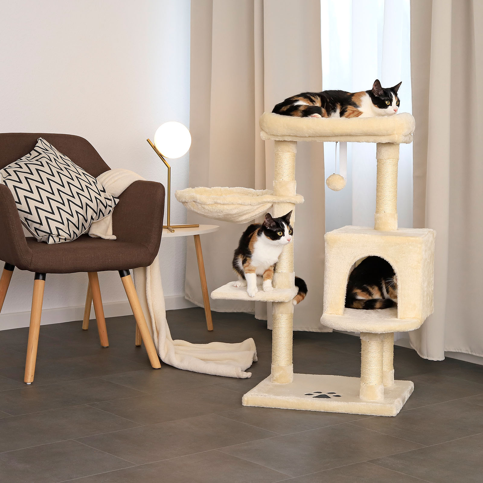 Lionto Kratzbäume Lionto Kratzbaum, Höhe 93 cm beige