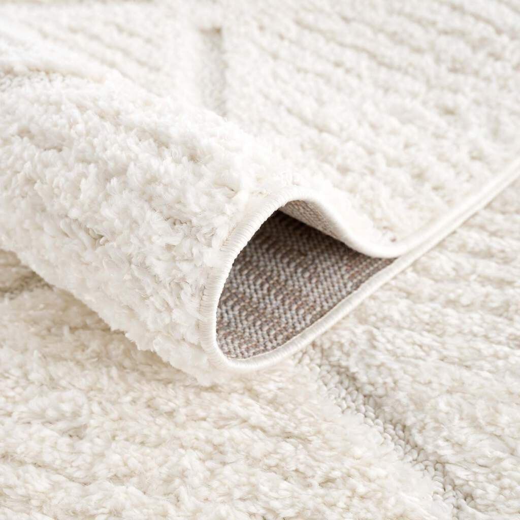 Hochflor-Läufer Focus 2997, Carpet City, rechteckig, Höhe: 20 mm, besonders weich, Uni Farben, Rauten-Optik, 3D-Effekt