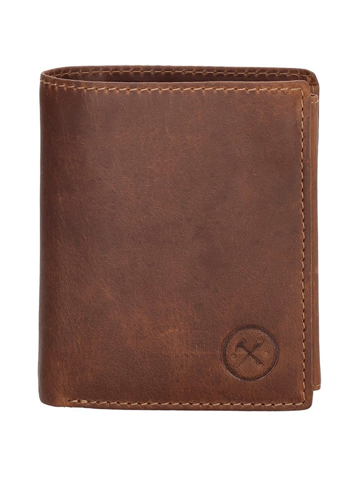HIDE & STITCHES Leder-Geldbörse in Hellbraun - (B)10 x (H)8 x (T)1,5 cm günstig kaufen onesize