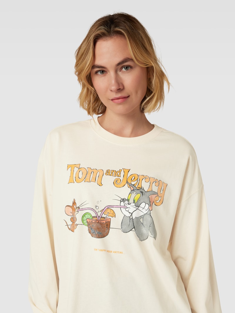 Sweatshirt mit DS©-Print in offwhite