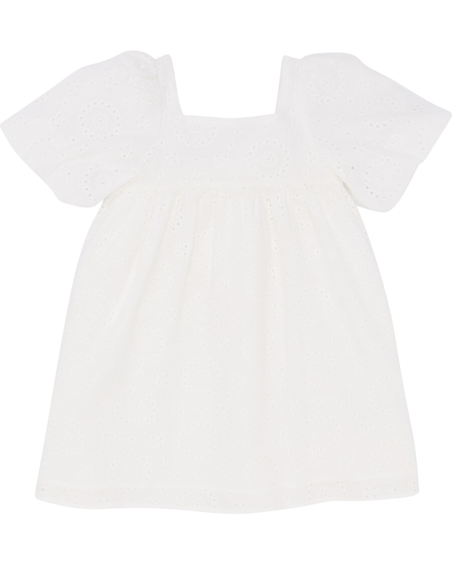 Kleid mit Lochstickereien