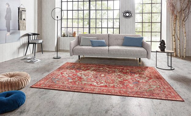 Teppich Leta, NOURISTAN, rechteckig, Höhe: 5 mm, Orientalisch, Orient, Kurzflor, Wohnzimmer, Schlafzimmer, Esszimmer