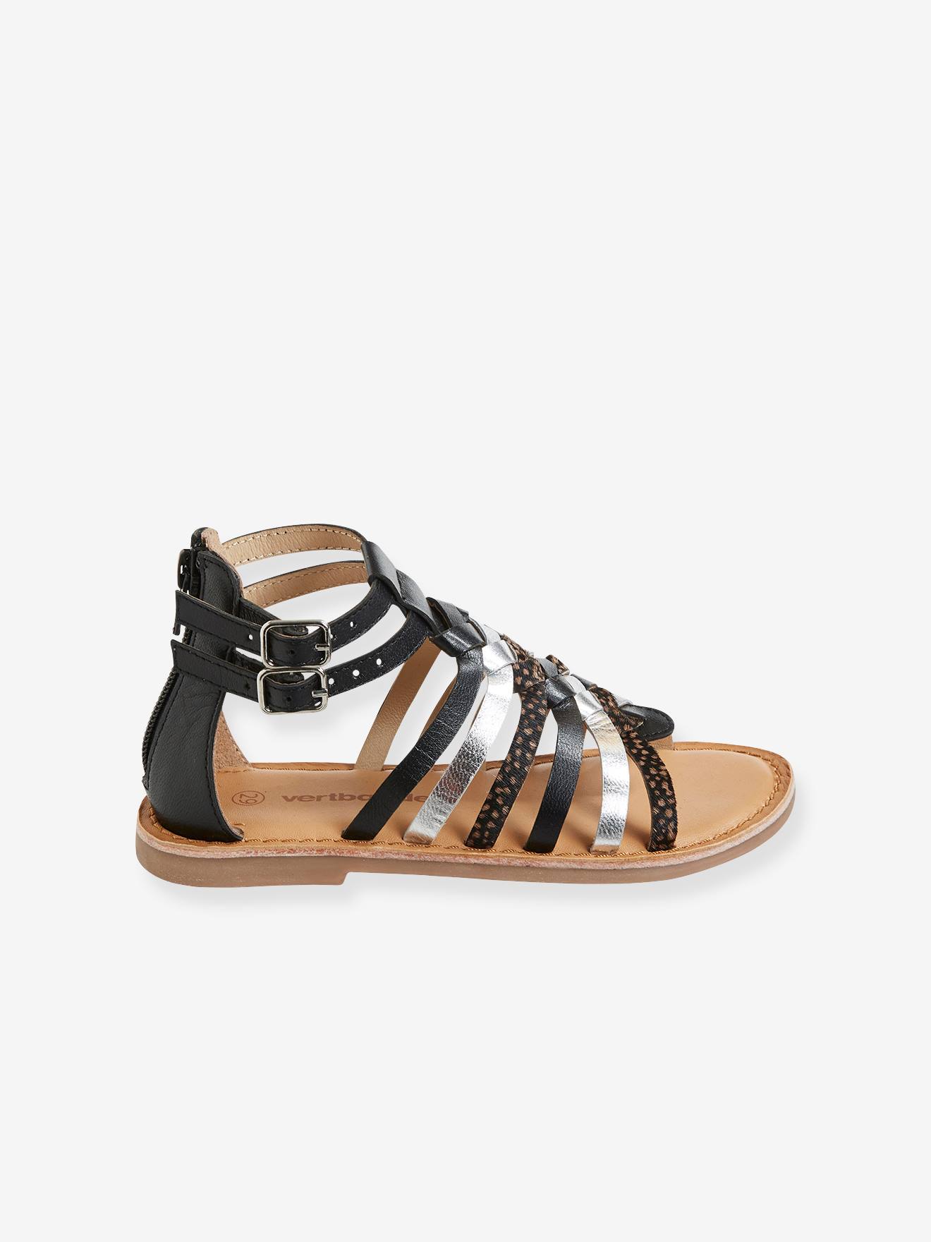 Vertbaudet Mädchen Römersandalen - schwarz