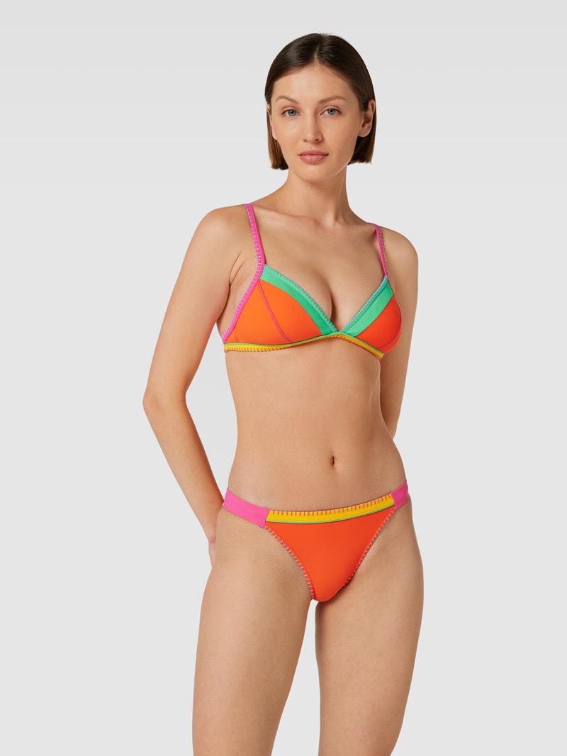 Bikini-Oberteil mit Colour-Blocking-Design Modell 'TAEKO' in orange