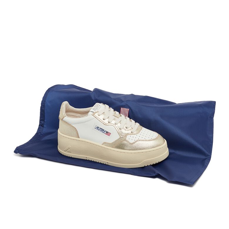 Autry Wmns Medalist Platform Leat/Leat wht/platinum