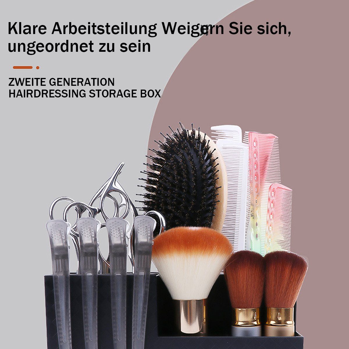 ZmdecQna Kosmetikkoffer Friseurwerkzeuge Aufbewahrungsbox für Hairstyling Kämme Bürsten