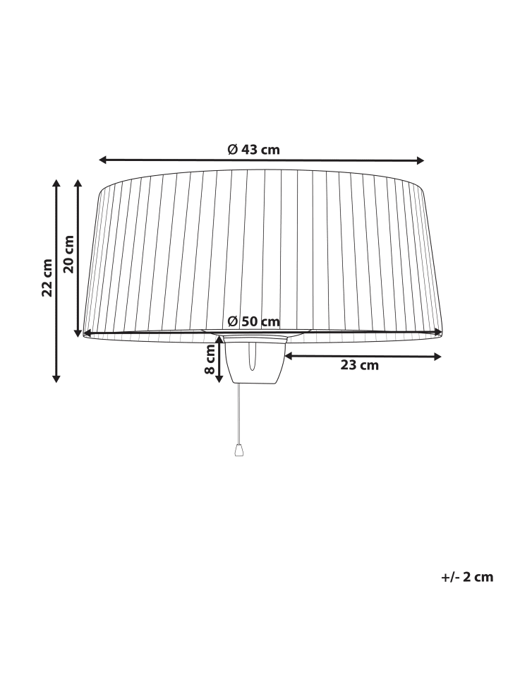 Beliani Terrassenstrahler ASCEA in Schwarz - (W) 43 x (H) 22 x (L) 43 cm günstig kaufen onesize