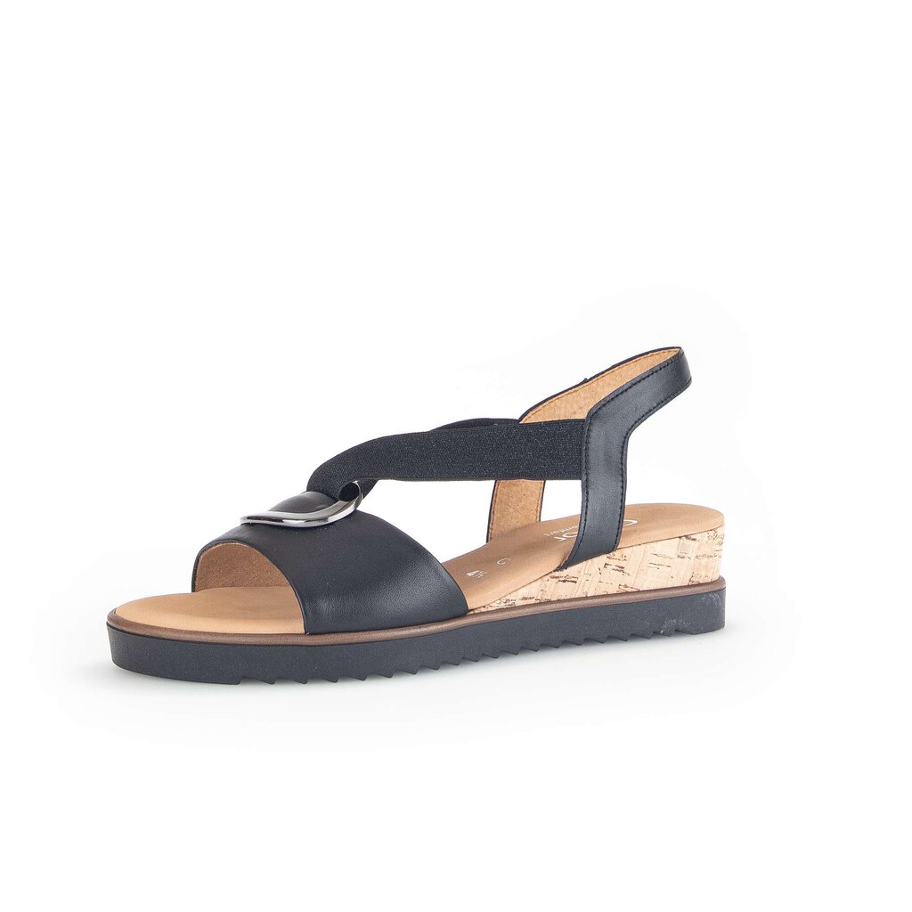 Gabor comfort Keilsandalette schwarz