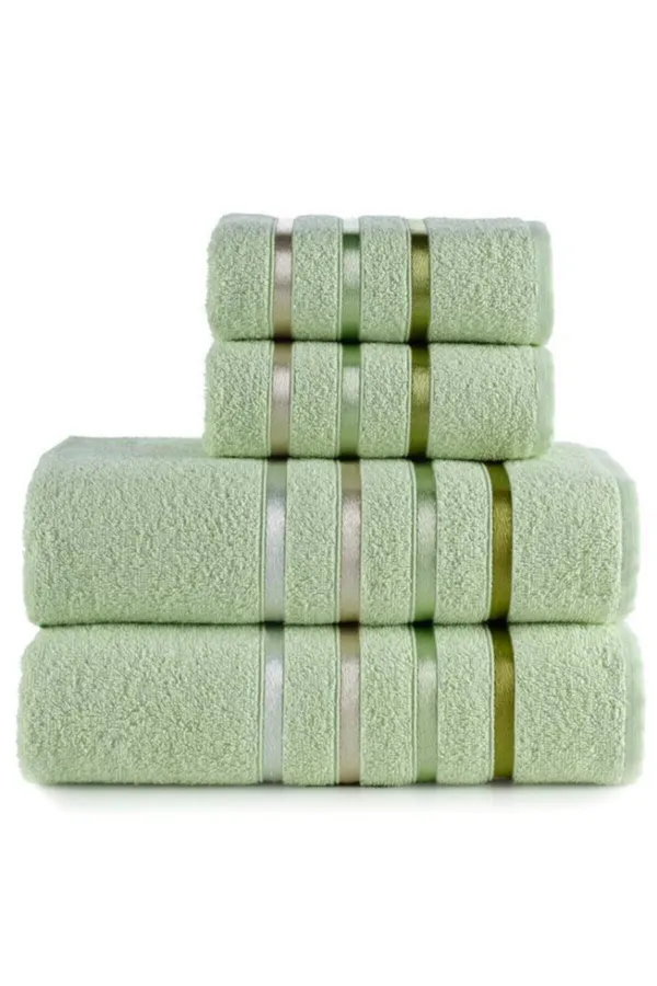 Karna Home  Bale 4-teiliges Badetuch-Set Hellgrün