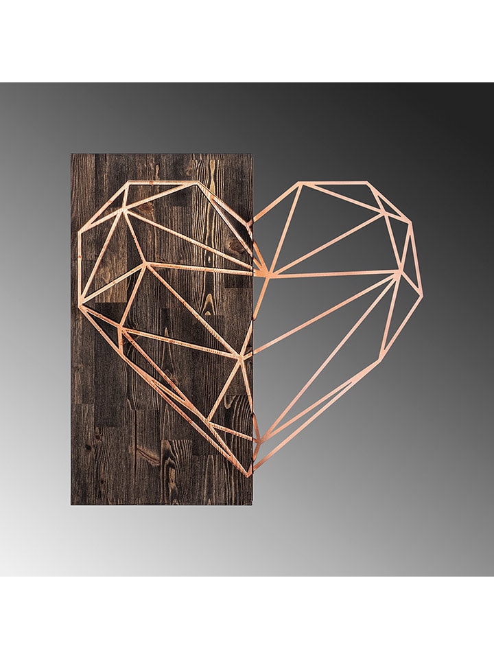 wall addiction Wanddekoration in Braun/ Gold günstig kaufen 58x58 cm