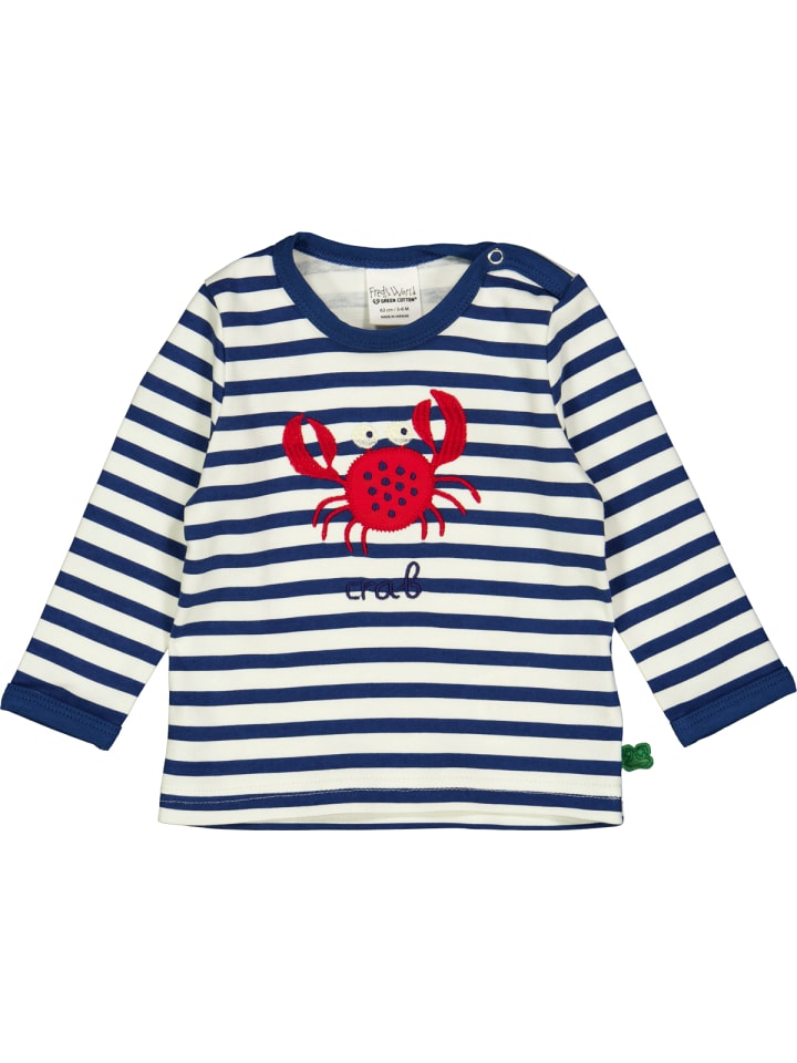 Fred´s World by GREEN COTTON Babylangarmshirt in Almond/ Navy günstig kaufen