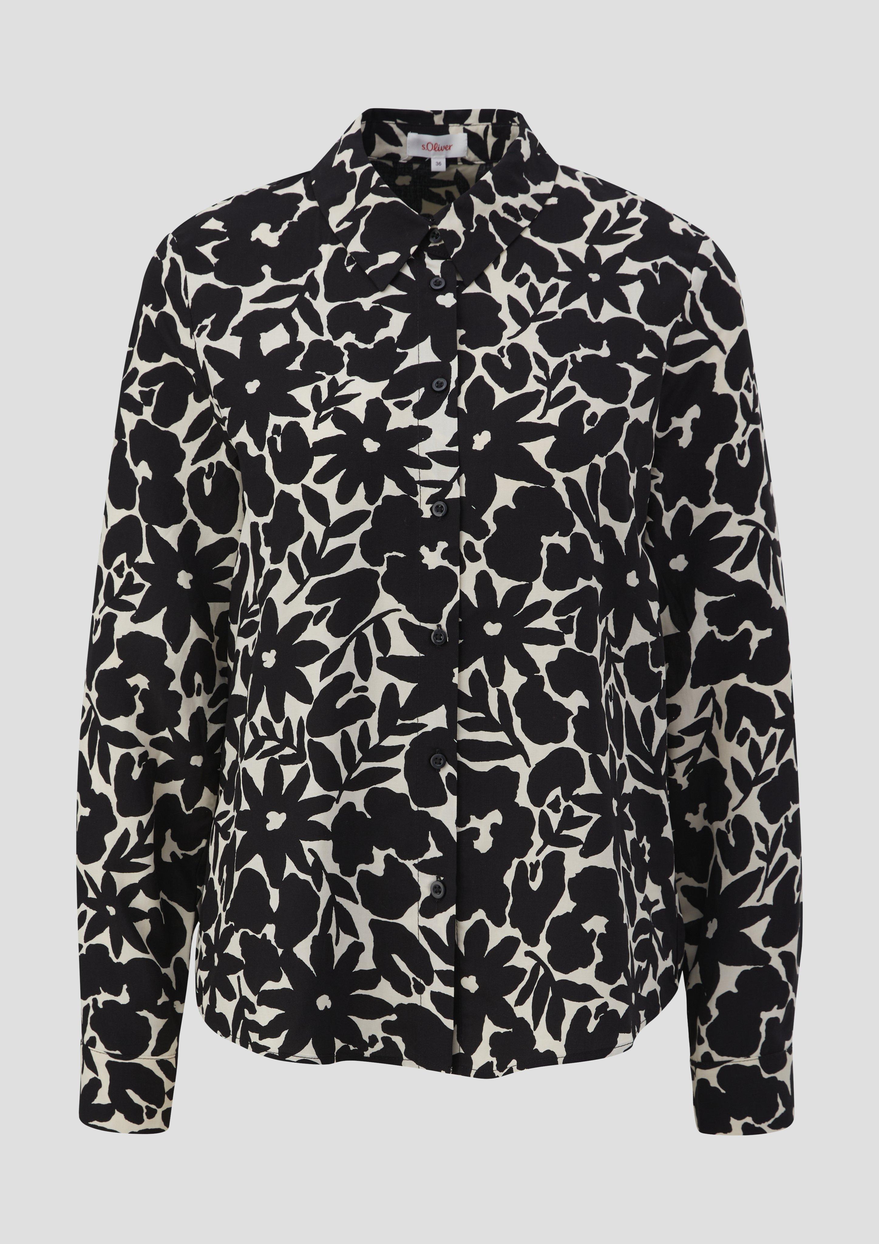 Gemusterte Bluse aus Viskose  2142216-99A5