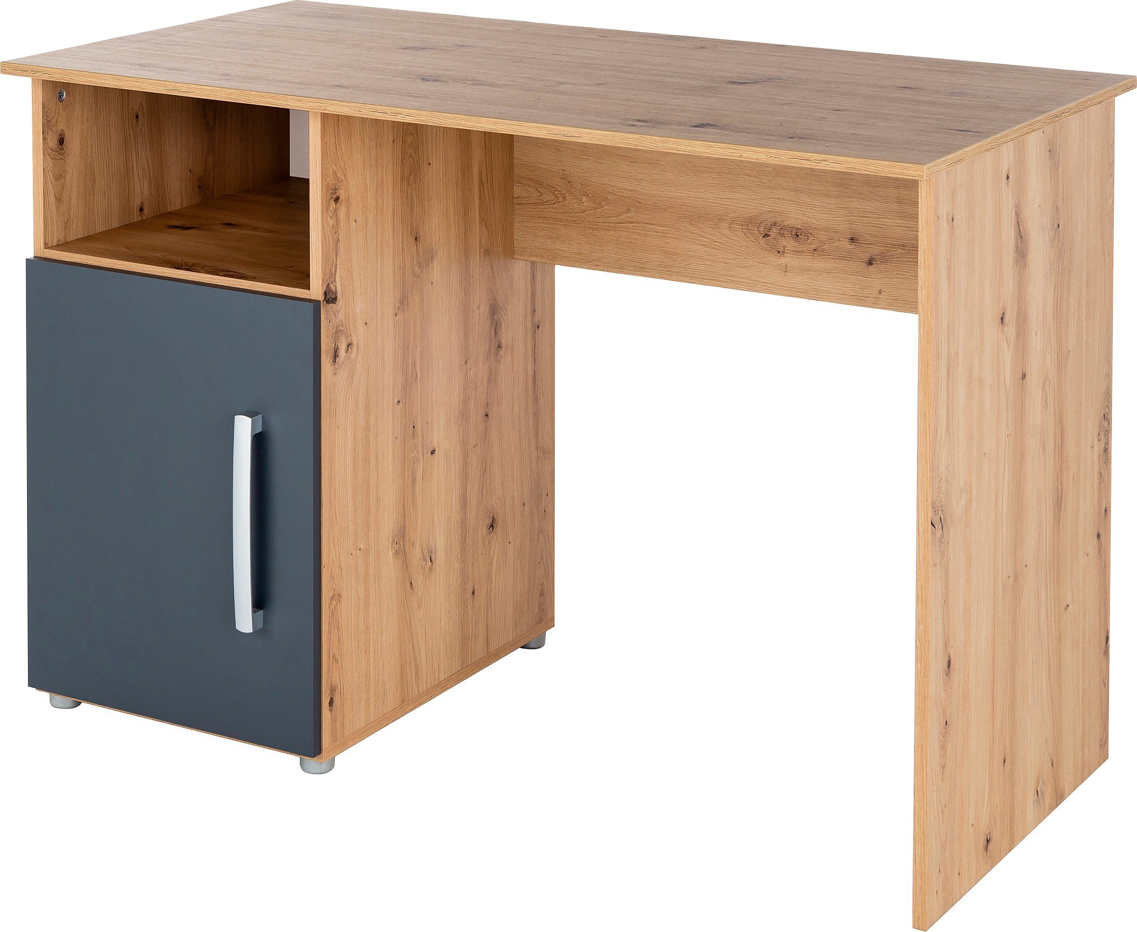 arthur berndt Jugendzimmer-Set Alessio, (Set, 4-St., Kleiderschrank mit Schubfächern, Regalelement, geräumiger Auszug), mit Melamin-Oberfläche
