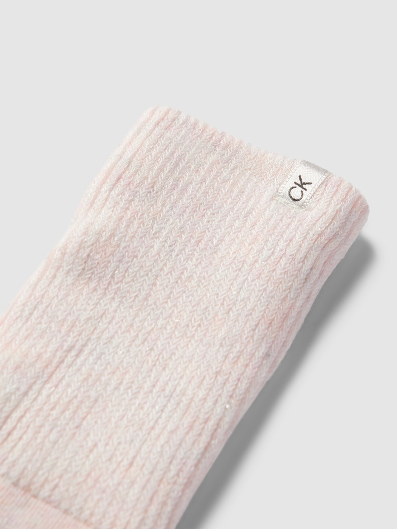 Socken mit Label-Stitching in rosé