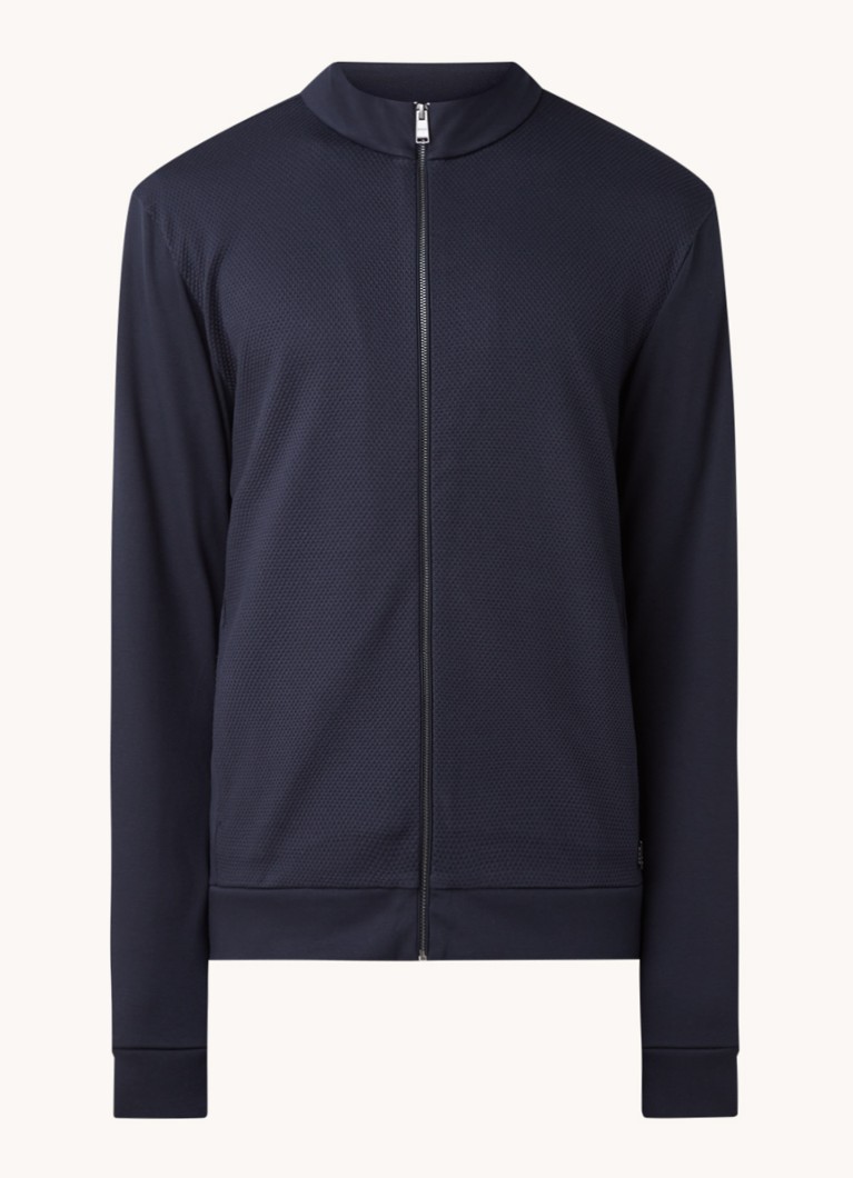 Hanorac HUGO BOSS Skiles cu buzunare laterale și material texturat