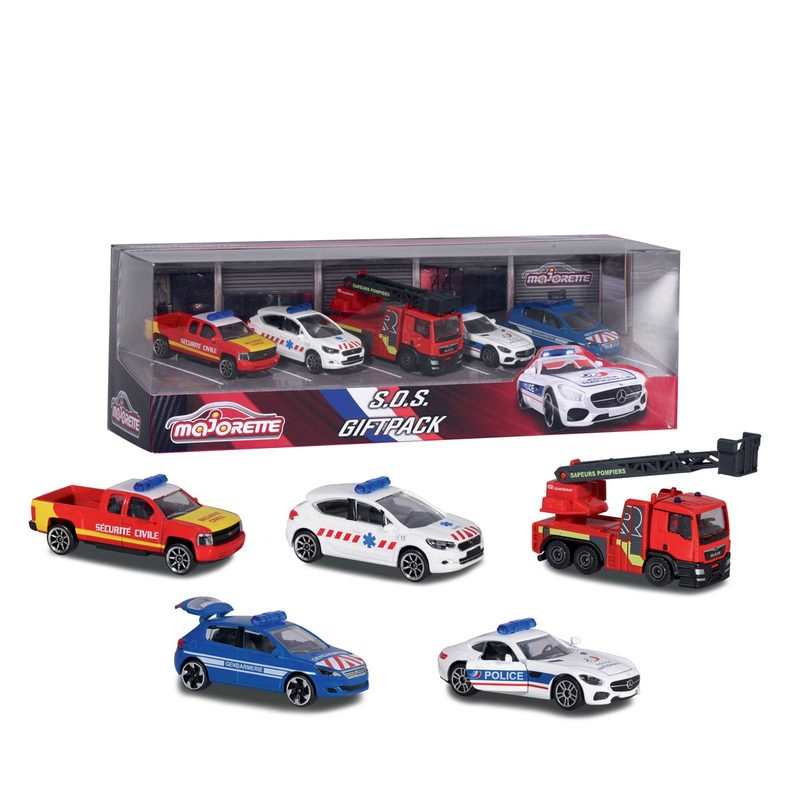 Set de 5 véhicules urgences Majorette