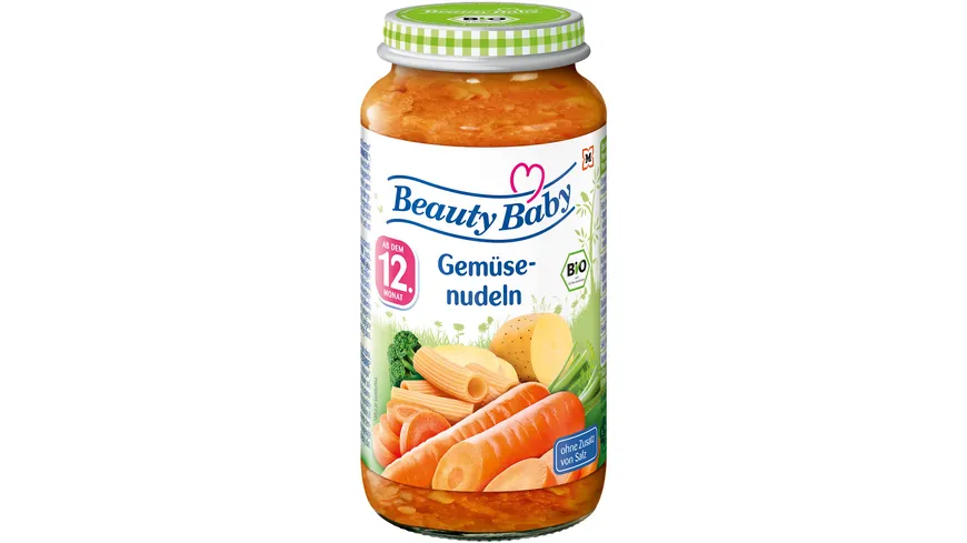 Beauty Baby Babygläschen Bio Menue Gemüsenudeln 250 g