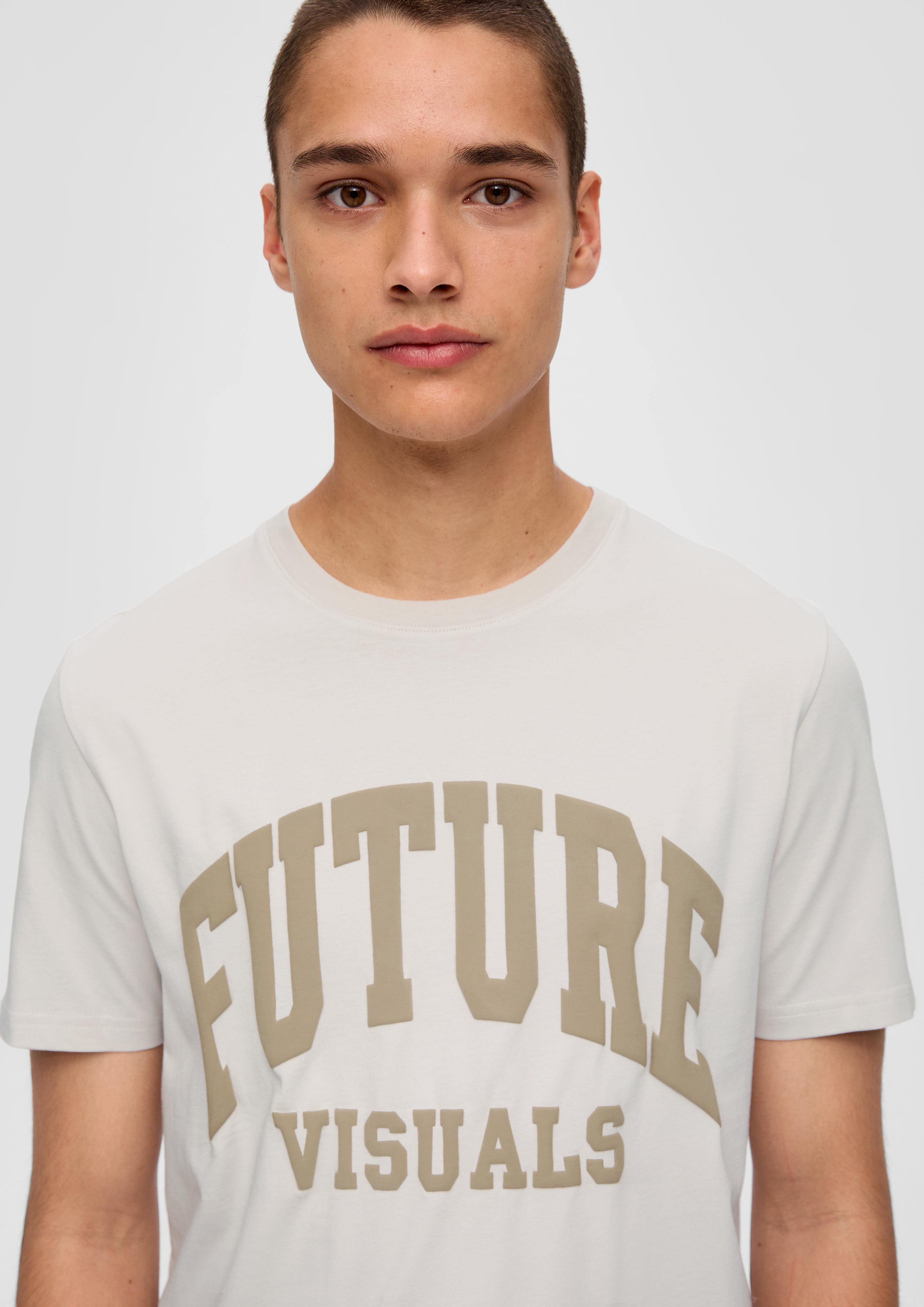 T-Shirt mit gummiertem Schriftprint  2135189-03D0