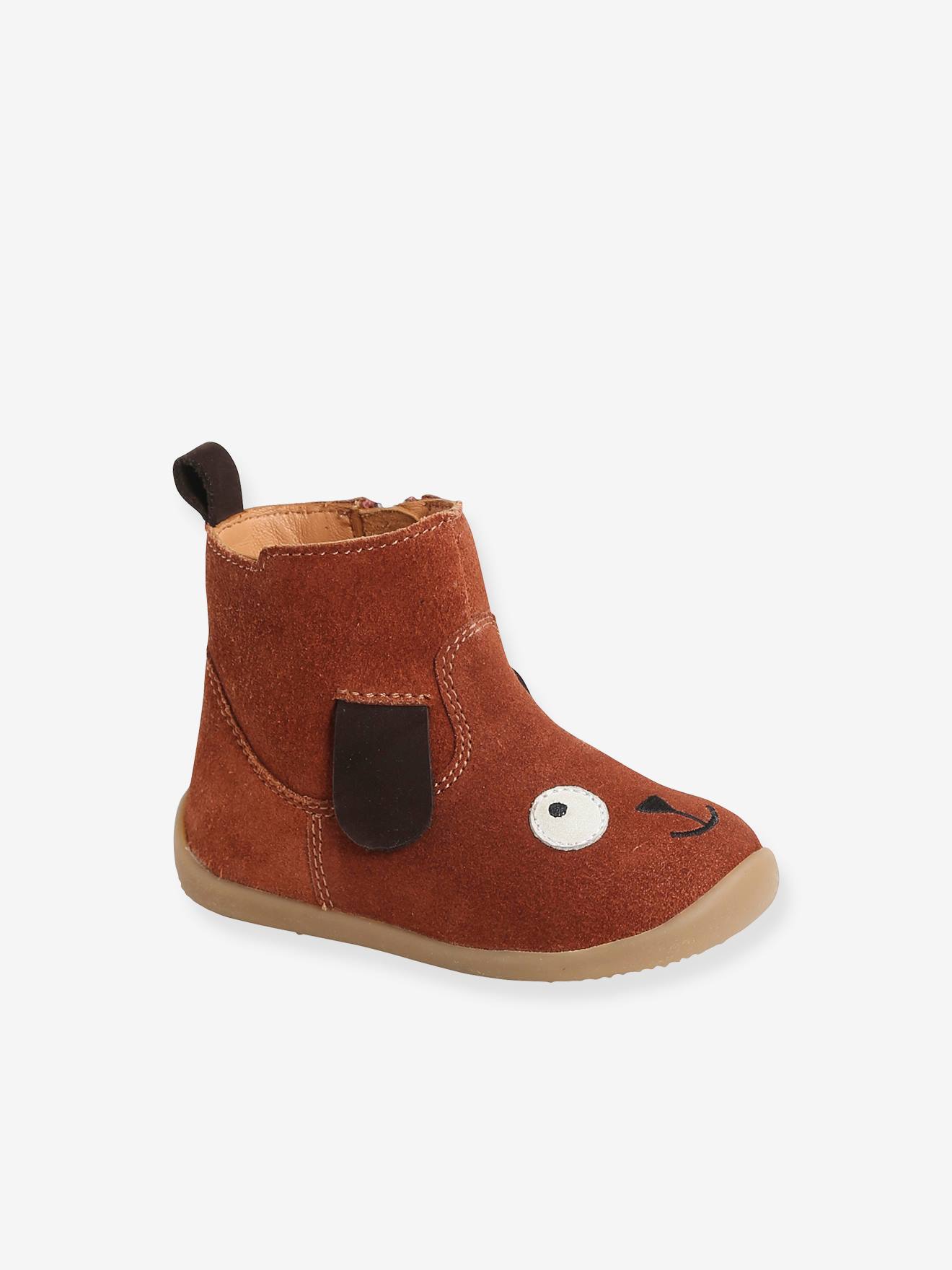 Vertbaudet Jungen Baby Lauflern-Boots - braun