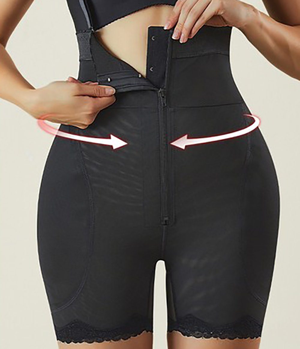 Ronner UG Shaping-Body Damen Shapewear Miederwaren Reißverschlussknopf hohe Taille Bauchweg (1-tlg)