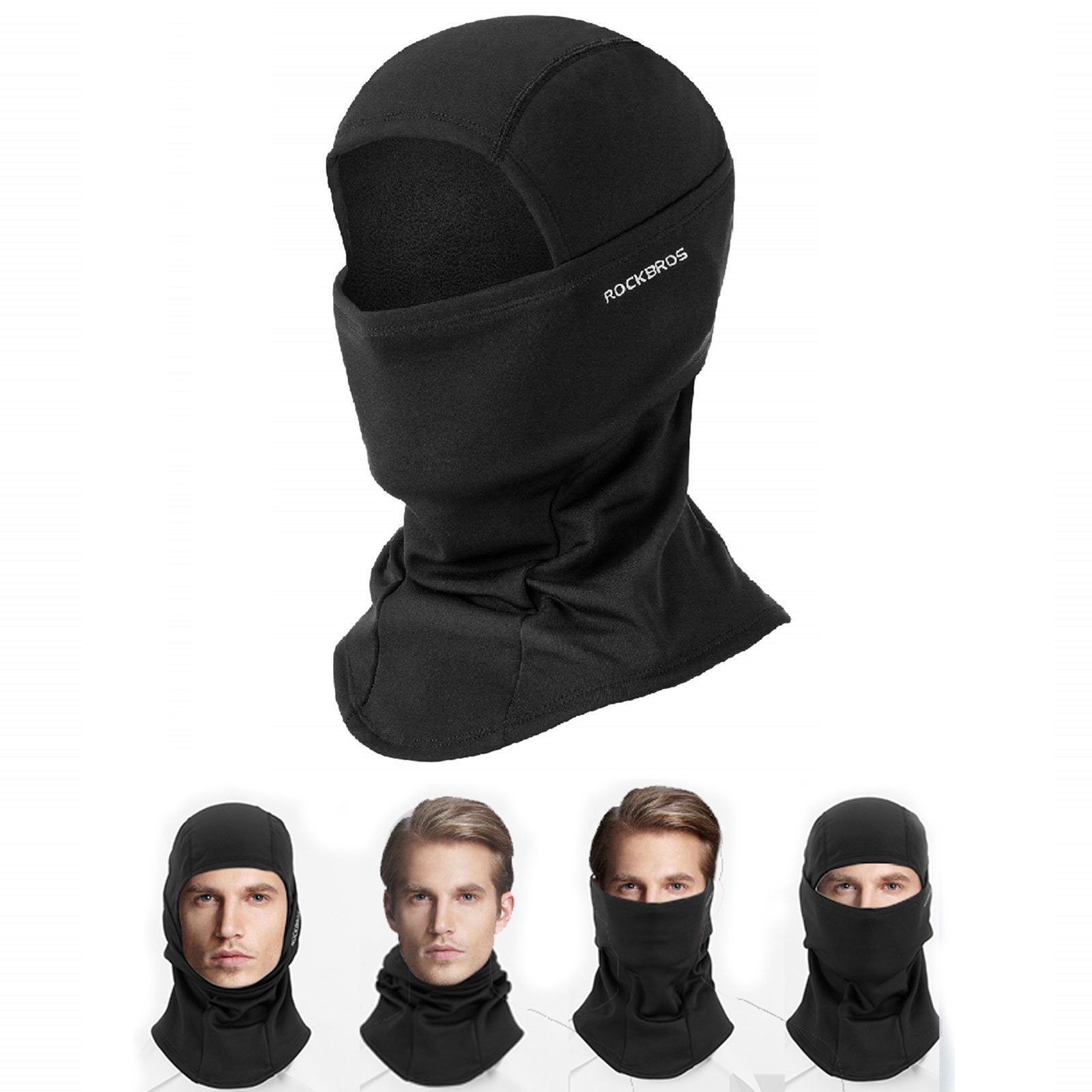ROCKBROS Sturmhaube Für Outdoorsports Radfahren, Snowboarden, Skifahren, Motorrad Fahren Winddicht Warm Gesichtshaube Einheitsgröße Herren/Damen Herbst Winter
